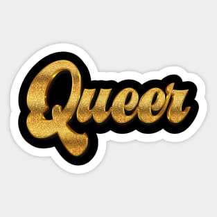 Queer // Retro Typography Design Sticker